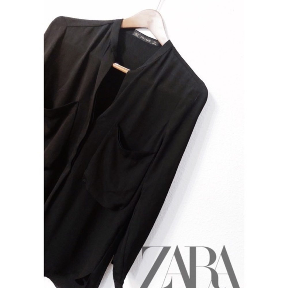 Zara chiffon embellished top